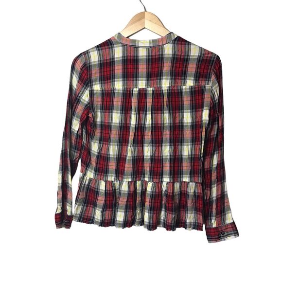 SPLENDID Women's Long Edgware Plaid Shirt Button Front Size Small‎ MSRP $128 - Picture 3 of 9